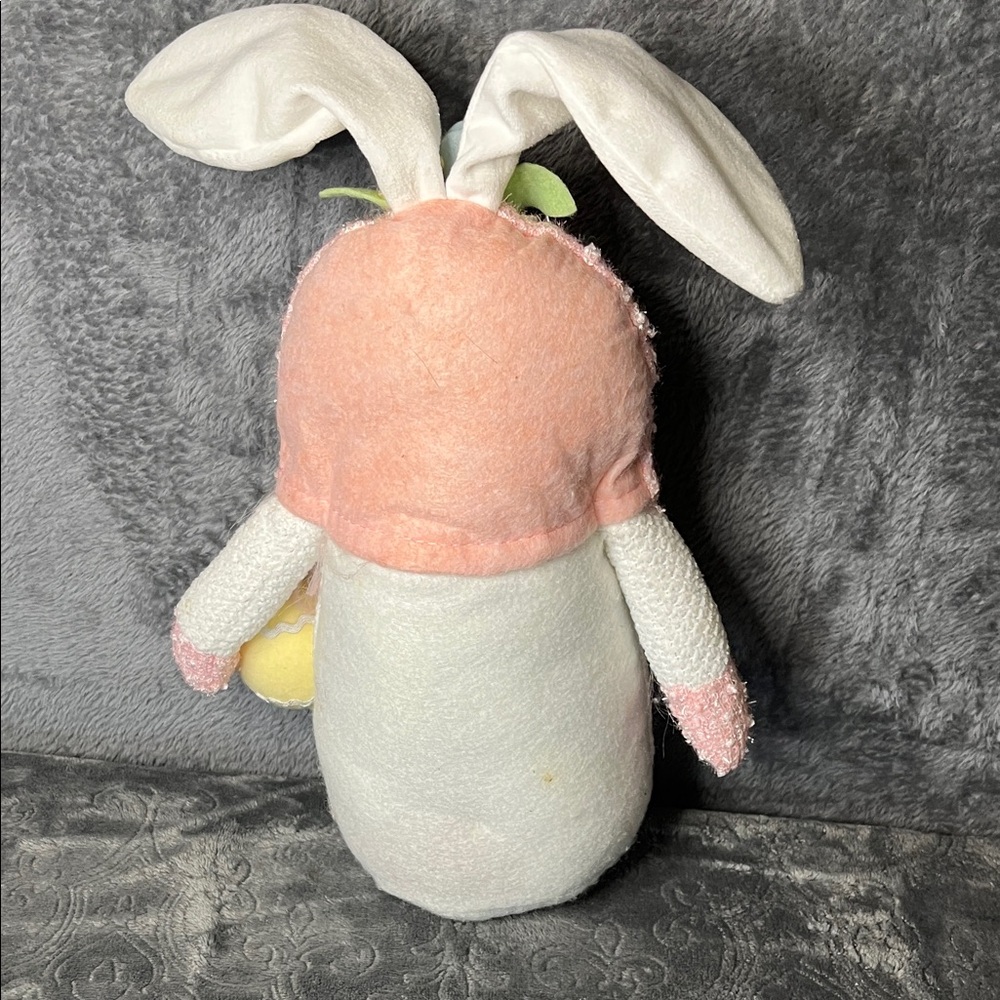 Plush Bunny Gonk with Pink Hat and Pastel Accents - Picture 2 of 4